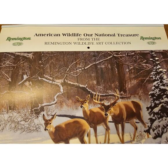 1993 Vintage  Remington Dupont Calendar Wildlife and Hunting Memorabilia - Picture 4 of 6
